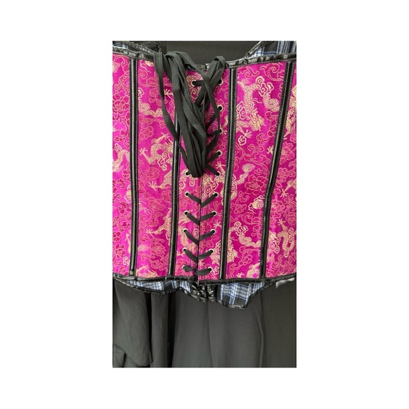 Pink and Gold Floral Patterned Bag - Picture 5 of 5